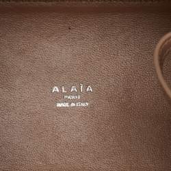 Pre Owned Alaia Beige Vienne Wave Leather Mina 20 Tote