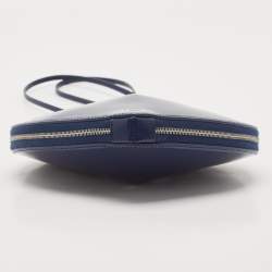 Pre Owned Alaia Blue Patent Leather Le Coeur Shoulder Bag