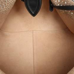 Alaia Black Leather Eyelet Tote