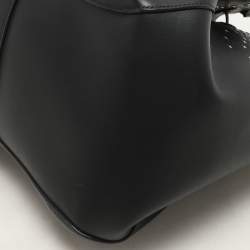 Alaia Black Leather Eyelet Tote