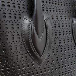 Alaia Black Leather Cidi Tote Bag