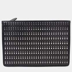 Pre Owned Alaia Black Leather Clutch
