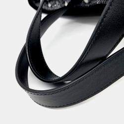 Pre Owned Alaia Black White Fabric Knit Tote Bag