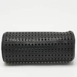 Pre Owned Alaia Black Perforated Leather Tube Shoulder Bag