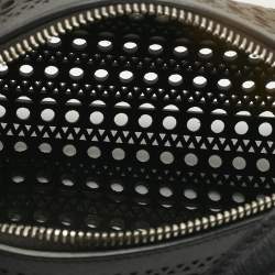 Pre Owned Alaia Black Perforated Leather Tube Shoulder Bag