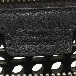 Pre Owned Alaia Black Perforated Leather Tube Shoulder Bag