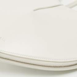 Pre Owned Alaia White Leather Le Coeur Crossbody Bag