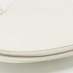 Pre Owned Alaia White Leather Le Coeur Crossbody Bag