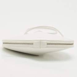 Pre Owned Alaia White Leather Le Coeur Crossbody Bag