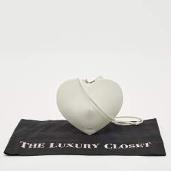 Pre Owned Alaia White Leather Le Coeur Crossbody Bag