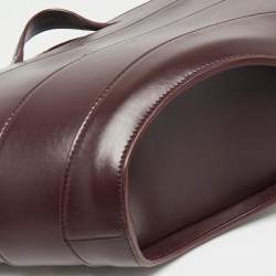 Pre Owned Alaia Burgundy Leather Large Khaima Tote