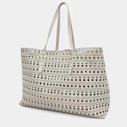 Pre Owned Alaia Beige Leather Laser Cut Mina Bag 44