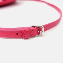 Pre Owned Alaia Pink Leather Demi Lune Shoulder Bag