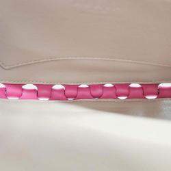 Pre Owned Alaia Pink Leather Demi Lune Shoulder Bag