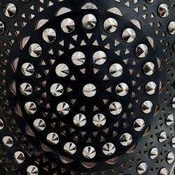 Pre Owned Alaia Black Leather Laser Cut Bucket Bag