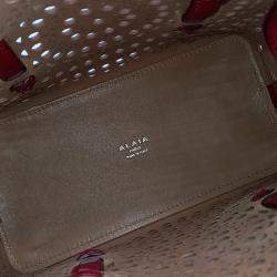 Pre Owned Alaia Red Leather Laser Cut Mina Bag