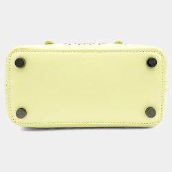 Pre Owned Alaia Yellow Leather Laser Cut Mina Bag