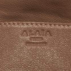 مملوكة مسبقًا Alaia Brown Leopard Print Calf Hair Frame Pouch