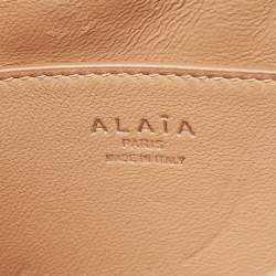 Pre Owned Alaia Leonie Black Python Top Handle Bag