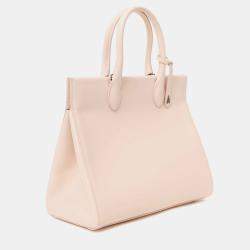 Pre Owned Alaia Pink Leather Folded Top Handle With Strap