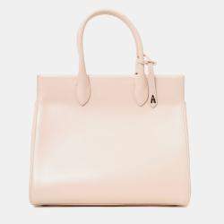 Pre Owned Alaia Pink Leather Folded Top Handle With Strap