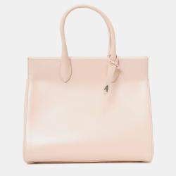 مملوكة مسبقًا Alaia Pink Leather Folded Top Handle With Strap