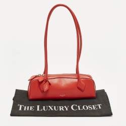 Pre Owned حقيبة كتف عُليّة لو تيكل جلد حمراء صغيرة