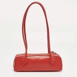 Pre Owned حقيبة كتف عُليّة لو تيكل جلد حمراء صغيرة