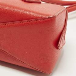 Pre Owned حقيبة كتف عُليّة لو تيكل جلد حمراء صغيرة