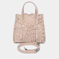 Pre Owned حقيبة علايا جلد بيج قصات ليزر مينا 20