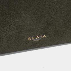 Pre Owned Alaia Green Leather Le Click Medium