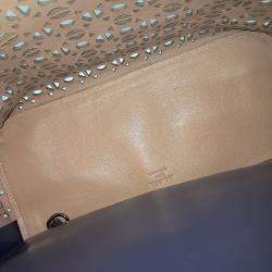 Pre Owned Alaia Navy Blue Leather Laser-Cut Tote and Shoulder Bag