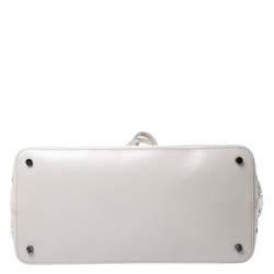 Pre Owned Alaia Grey Laser Cut Leather Mina Vienne Tote