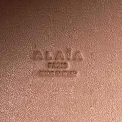 Pre Owned Alaia Grey Laser Cut Leather Mina Vienne Tote
