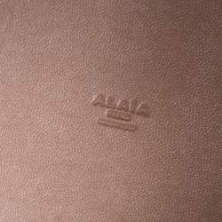 Alaia Plum Leather Mina 32 Tote