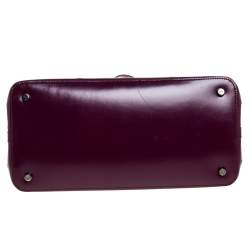Alaia Plum Leather Mina 32 Tote