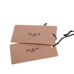 Pre Owned Alaia Black Lasercut Leather Envelope Clutch