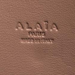 Pre Owned Alaia Black Lasercut Leather Envelope Clutch