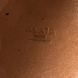 Alaia Red Lasercut Leather Mina Tote 