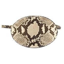 Alaia Beige/Black Python Drawstring Bucket Bag