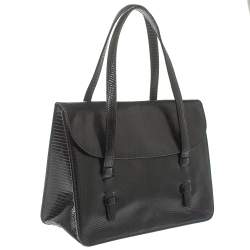 Alaia Black Lizard Flap Tote