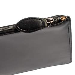 Pre Owned Alaia Black Leather Zip Slim Pouch