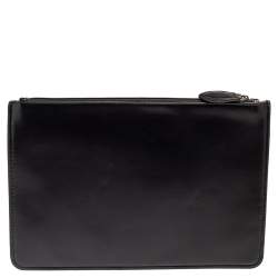 Pre Owned Alaia Black Leather Zip Slim Pouch