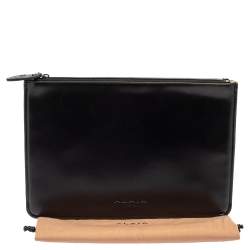 Pre Owned Alaia Black Leather Zip Slim Pouch