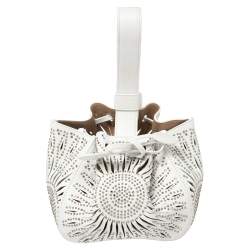 Alaia White Leather Rose Marie 16 Clutch Bag Alaia | TLC