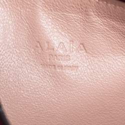 Pre Owned Alaia Red Leather Laser Cut Tote