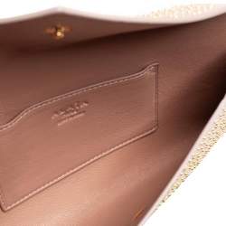 Pre Owned Alaia Pink Studded Leather Studded Envelope Clutch