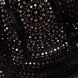 Pre Owned Alaia Black Leather Laser Cut Mina Tote