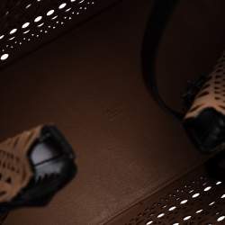 Pre Owned Alaia Black Leather Laser Cut Mina Tote