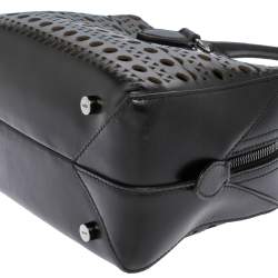 Pre Owned Alaia Black Leather Laser Cut Satchel